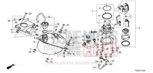 KRAFTSTOFFTANK (CRF250R) CRF250RJ de 2018